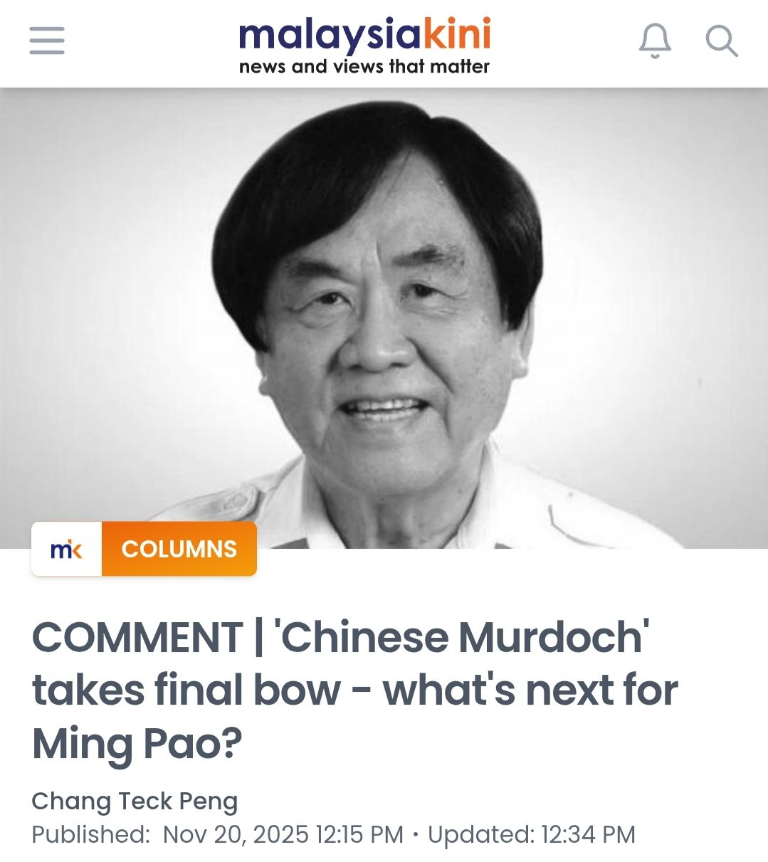 ‘Chinese Murdoch’ takes final bow – what’s next for Ming Pao?